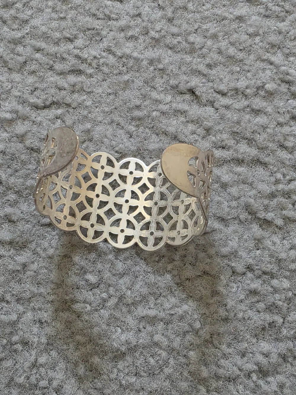 Lia Sophia Lattice Cutout Floral Cuff Bracelet - Women Jewelry